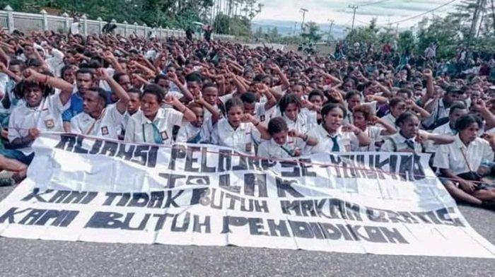 Tolak Program MBG, Pelajar Papua Pegunungan Serukan Pengadaan Sekolah Gratis