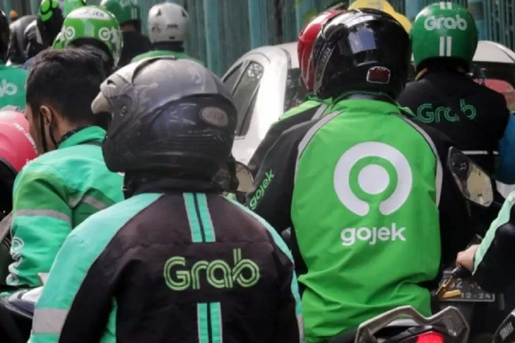 Driver Ojol penuhi jalan Jakarta
