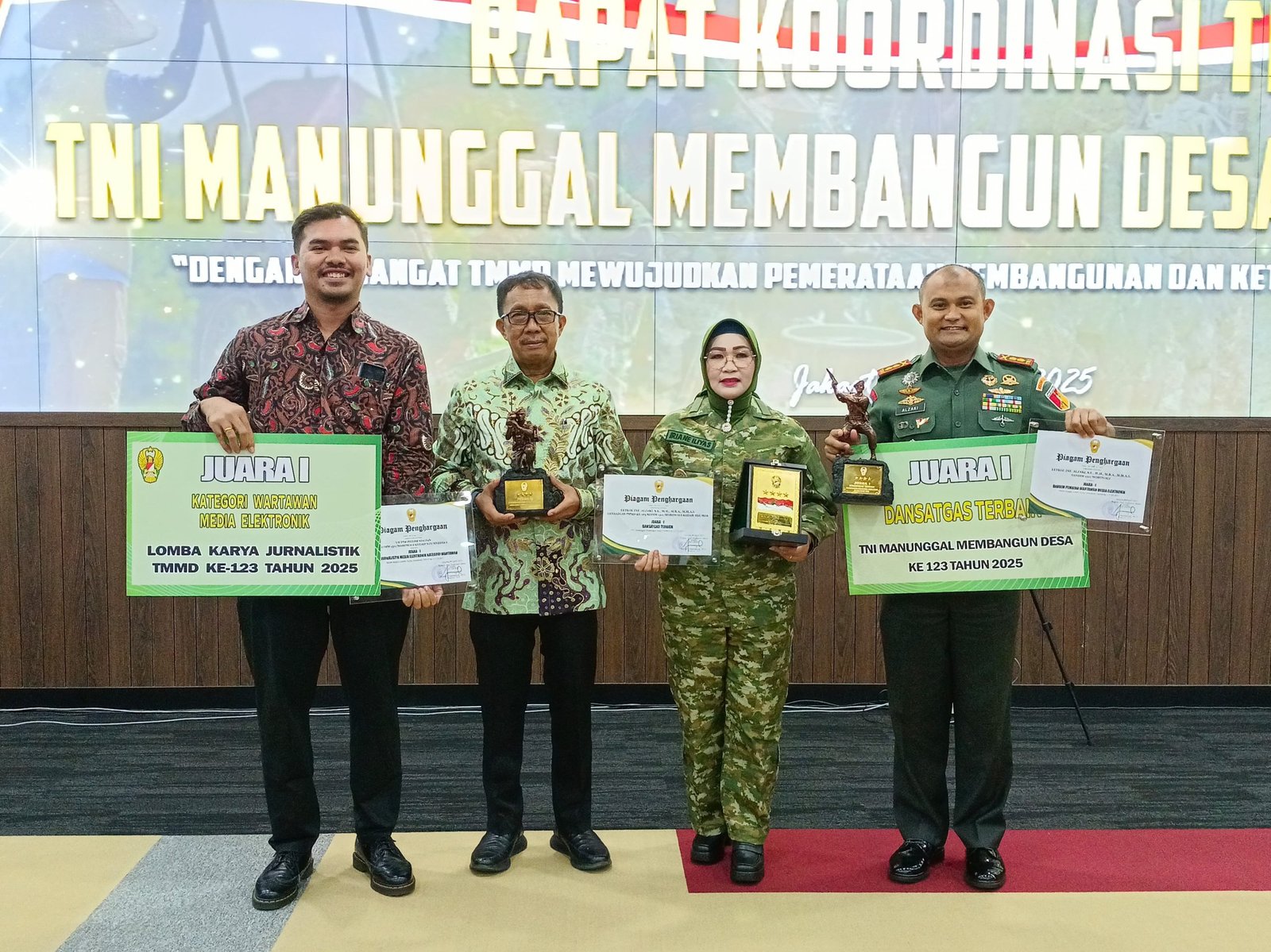 Kodim 1311 Morowali Raih Juara 1 Dansatgas Terbaik TMMD ke-123
