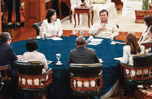Undang 7 Jurnalis Pimpinan Media, Apa yang Dibahas Prabowo?