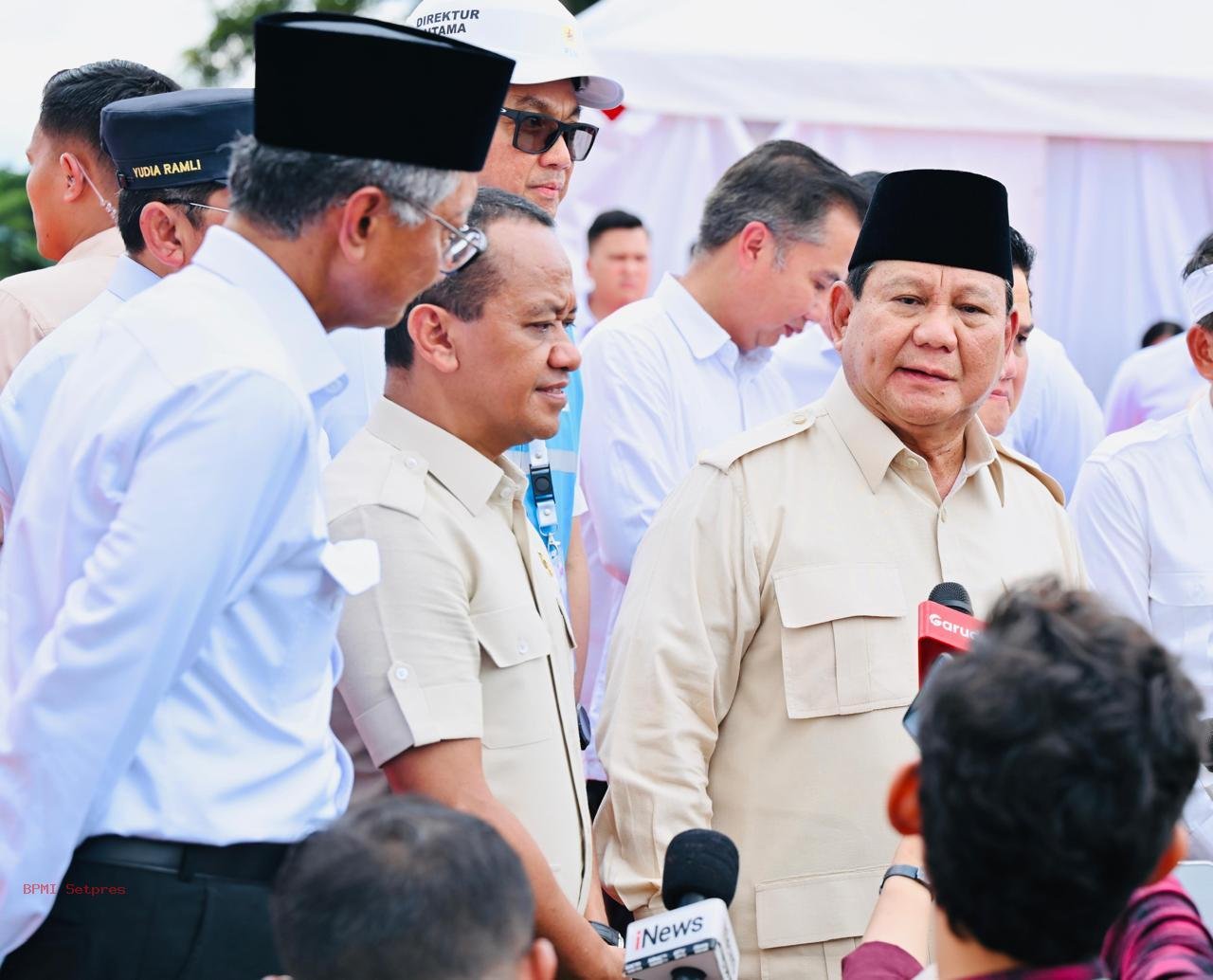 Presiden Prabowo saat diwawancarai wartawan/Foto : Dok. Setneg RI
