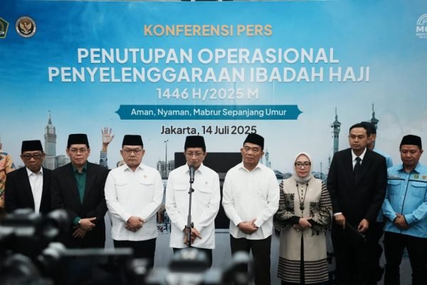 Konferensi Pers Penutupan Operasional Penyelenggaraan Ibadah Haji 1446 H/2025 M. Foto: Dok.Kemenag