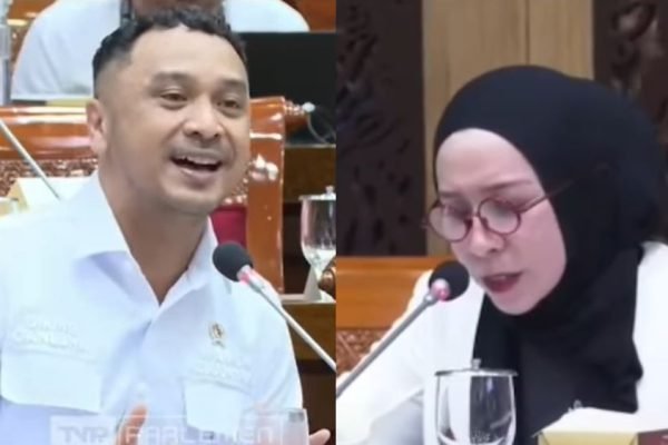 Melly Goeslaw dan Giring Ganesha saling lempar nyanyian saat Rapat DPR/Foto : Tangkapan Layar (YouTube/TV Parlemen)