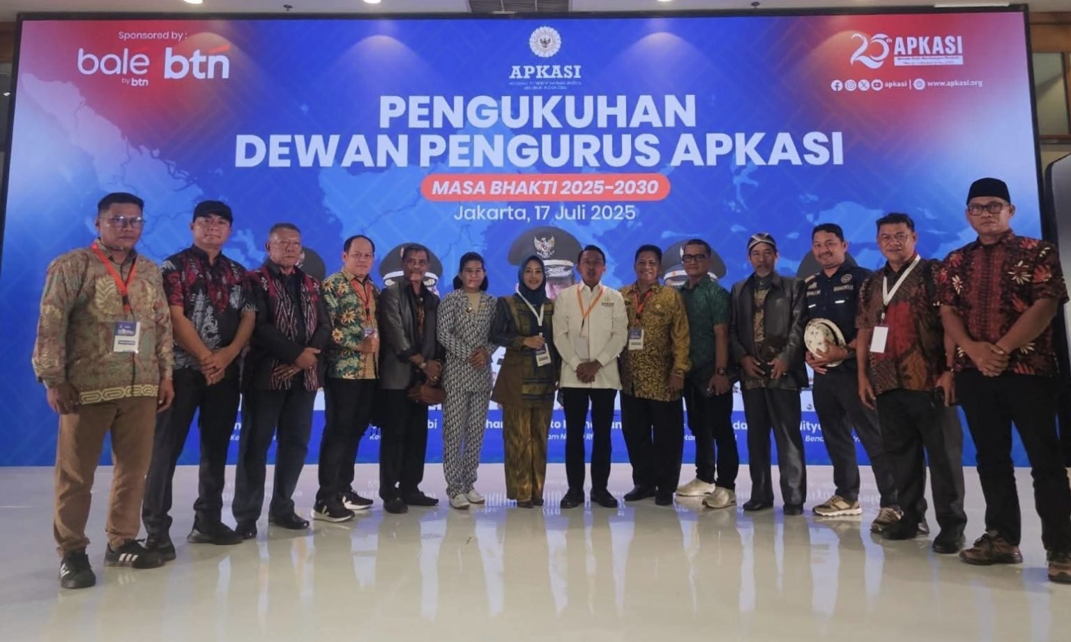 Bupati Sidrap, Syaharuddin Alrif dilantik menjadi Wakil Ketua Umum Apkasi 2025-2030. Foto: Dok.Pribadi