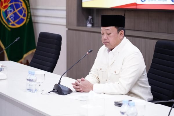 Menteri ATR/BPN, Nusron Wahid, saat memberi klarifikasi terkait pernyataannya soal tanah nganggur akan diambil alih pemerintah/Foto : Dok. Humas ATR/BPN