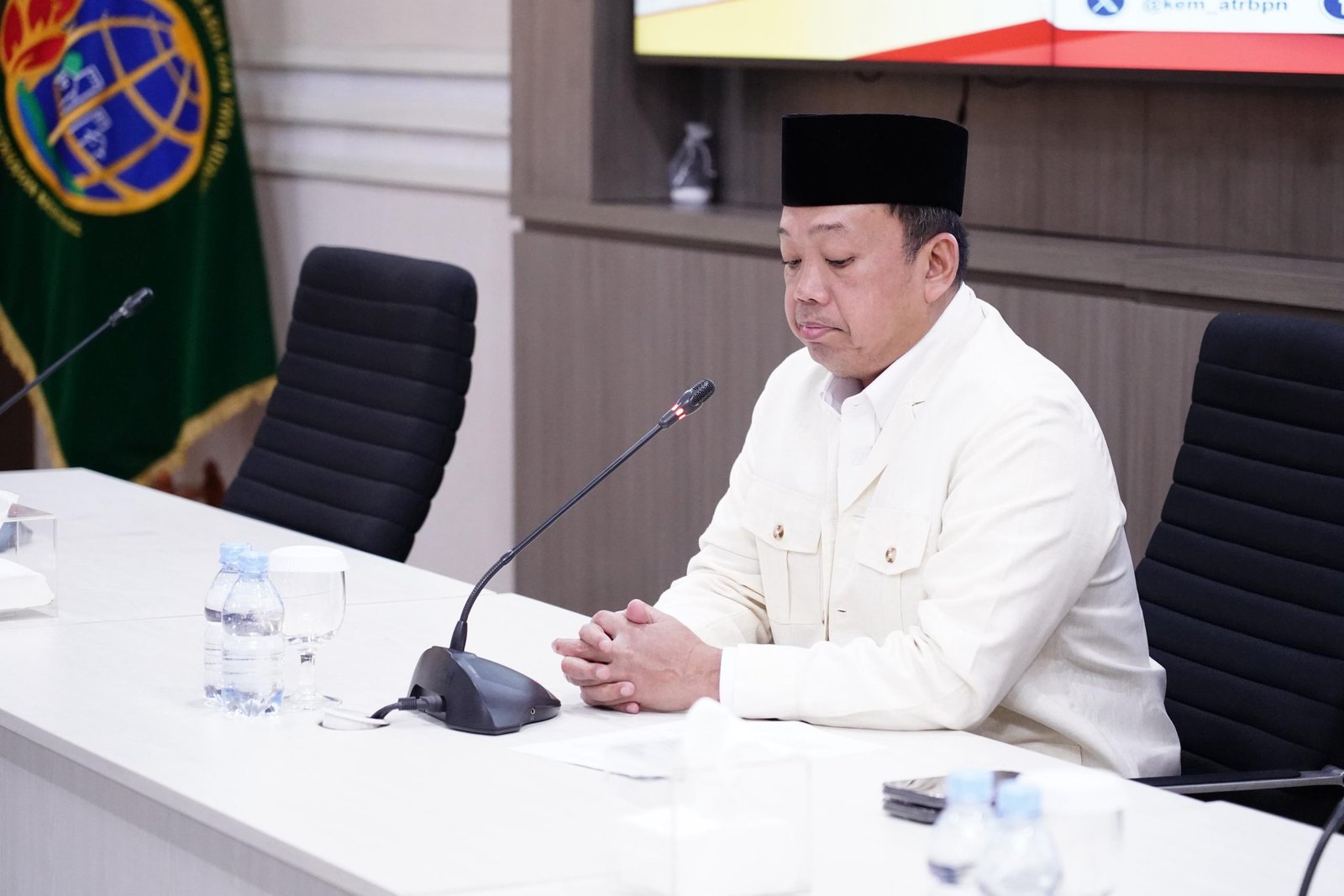 Menteri ATR/BPN, Nusron Wahid, saat memberi klarifikasi terkait pernyataannya soal tanah nganggur akan diambil alih pemerintah/Foto : Dok. Humas ATR/BPN