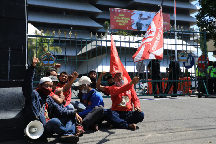 Demo buruh. Foto: PPID Jateng
