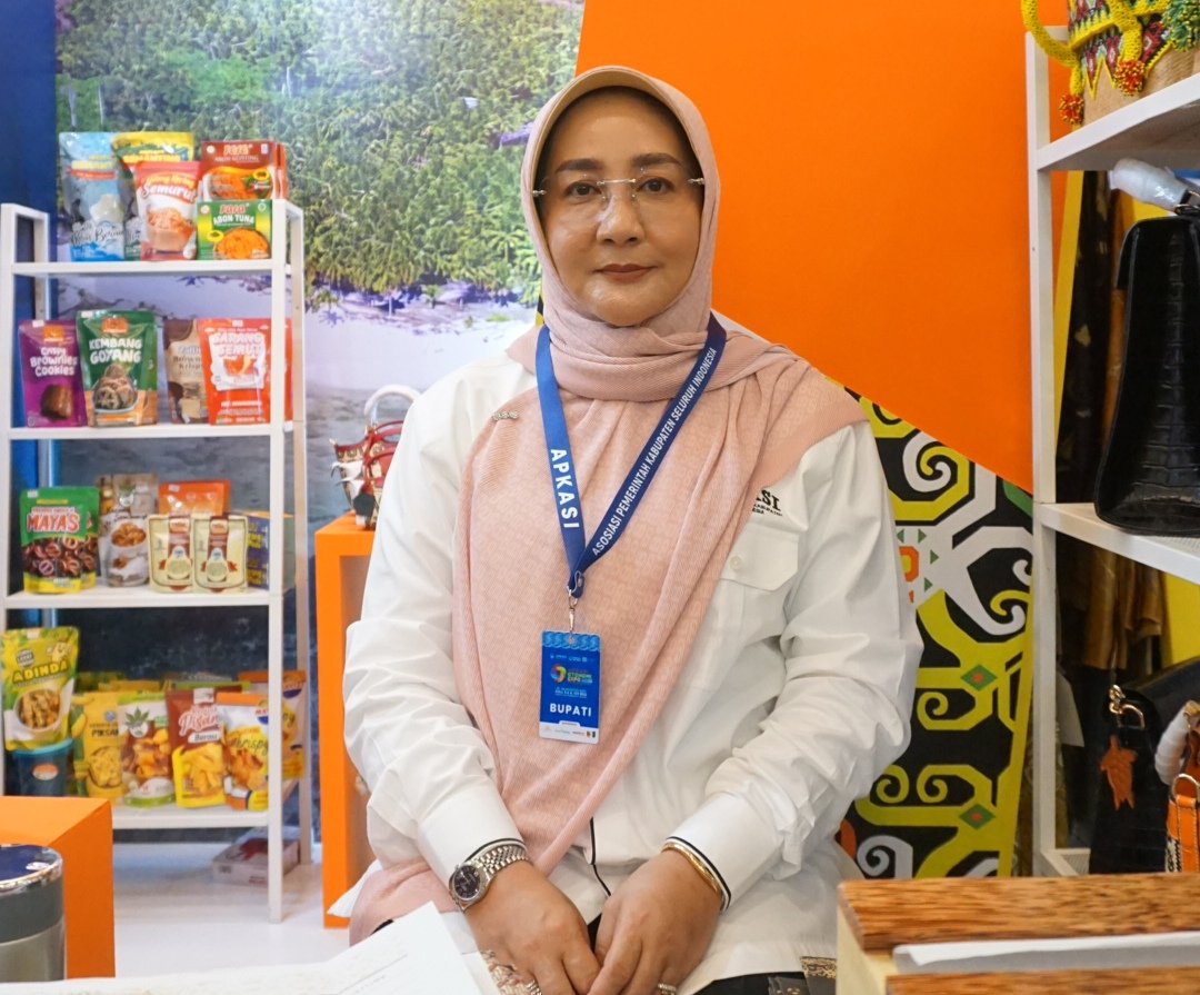 Bupati Berau, Sri Juniarsih Mas di Apkasi Otonomi Expo yang digelar di ICE BSD City, Tangerang, Banten, Kamis (28/8). Foto: GPriority/Juwita Sari