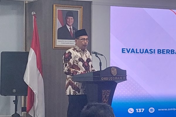 Ketua Ombudsman RI, Mokhammad Najih, saat memberi sambutan di Gedung Ombudsman RI, Kamis (7/8)/Foto : GPriority (Nindya Farhah Azzahrah)