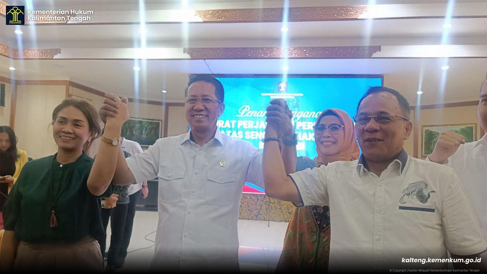PT Mitra Bali Sukses (Mie Gacoan Bali) dan LMK SELMI sepakat damai/Foto : Dok. Kemenkum Kalteng
