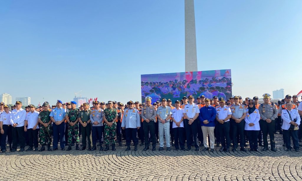Wakil Gubernur DKI Jakarta Rano Karno dan jajaran usai Apel Kolaborasi Mengatasi Kemacetan Lalu Lintas di DKI Jakarta, Selasa (27/8)/Foto : Dok Fifi Abdurahman