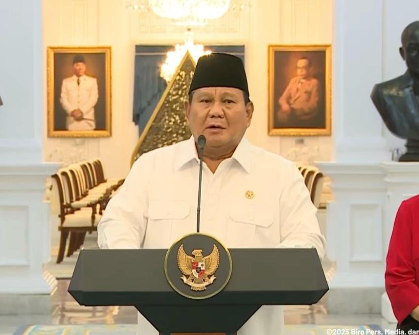 Presiden Prabowo Subianto/Foto : Dok Tangkapan Layar YouTube Sekretariat Presiden