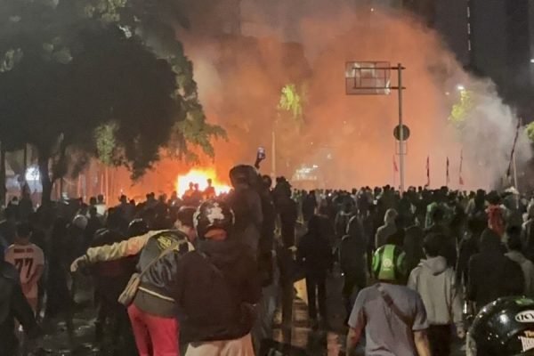 Massa aksi 28 Agustus 2025 meluas ke arah Senen, Jakarta Pusat/Foto : Dok Istimewa