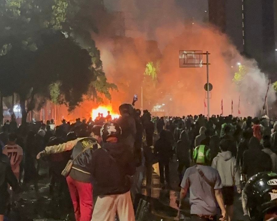 Massa aksi 28 Agustus 2025 meluas ke arah Senen, Jakarta Pusat/Foto : Dok Istimewa
