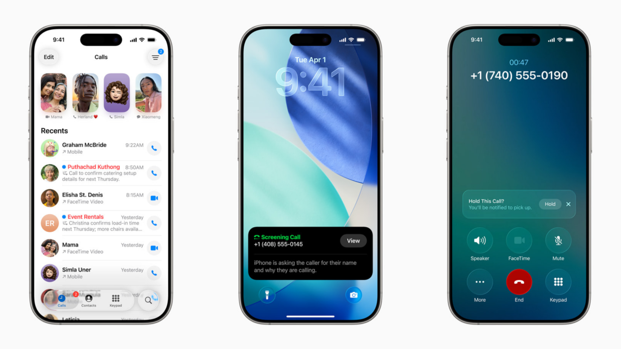 Fitur filter panggilan yang akan tersedia pada iOS 26 bulan September mendatang/Foto : Dok. Apple