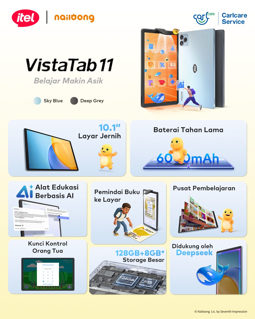 itel resmi meluncurkan itel VistaTab 11. Foto: dok.itel
