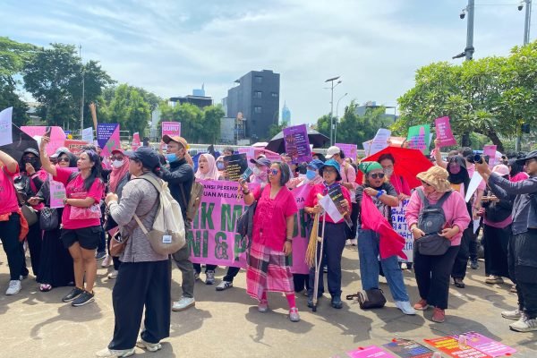 Aliansi Perempuan Indonesia (API) gelar aksi protes di DPR RI/Foto : Dok Fifi Abdurahman