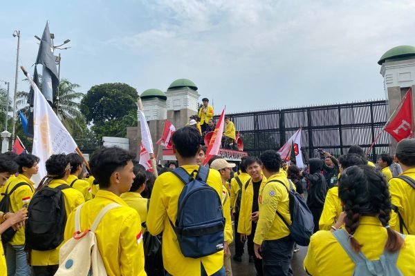 Momen mahasiswa UI demo di DPR RI/Foto Fifi Abdurahman