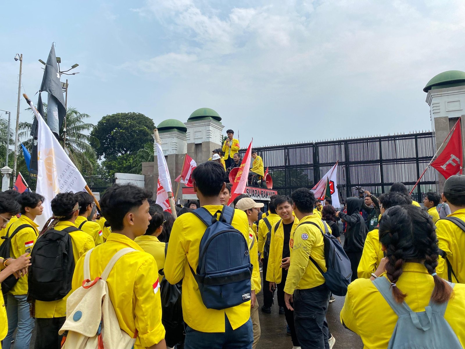 Momen mahasiswa UI demo di DPR RI/Foto Fifi Abdurahman