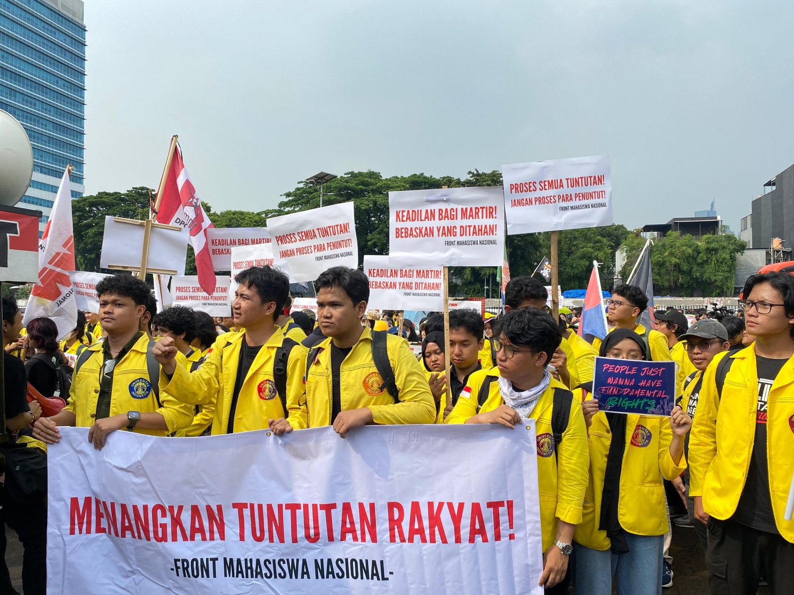 Mahasiswa UI gelar demonstrasi di DPR RI/Foto Fifi Abdurahman