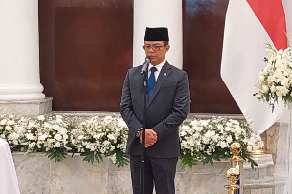Menlu Sugiono saat memberikan sambutan dalam agenda penghormatan terakhir kepada almarhum Zetro Leonardo Purba/Foto : GPriority (Nindya Farhah Azzahrah)