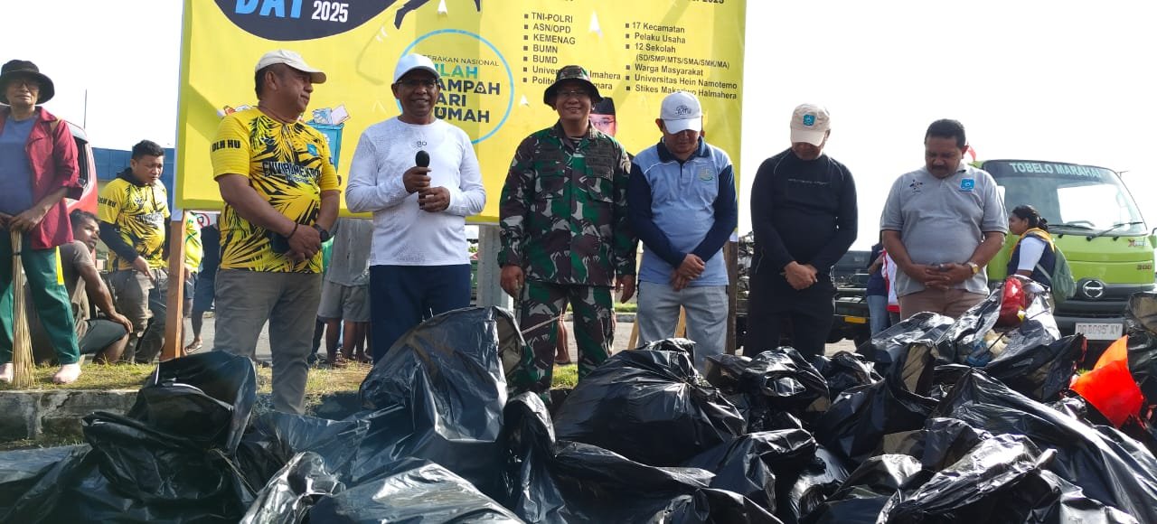 Sekitar 5 Ton Sampah Yang Berhasil Dikumpulkan Oleh Pemda Halut, Forkopimda dan Masyarakat. Foto: GPriority/Riftan
