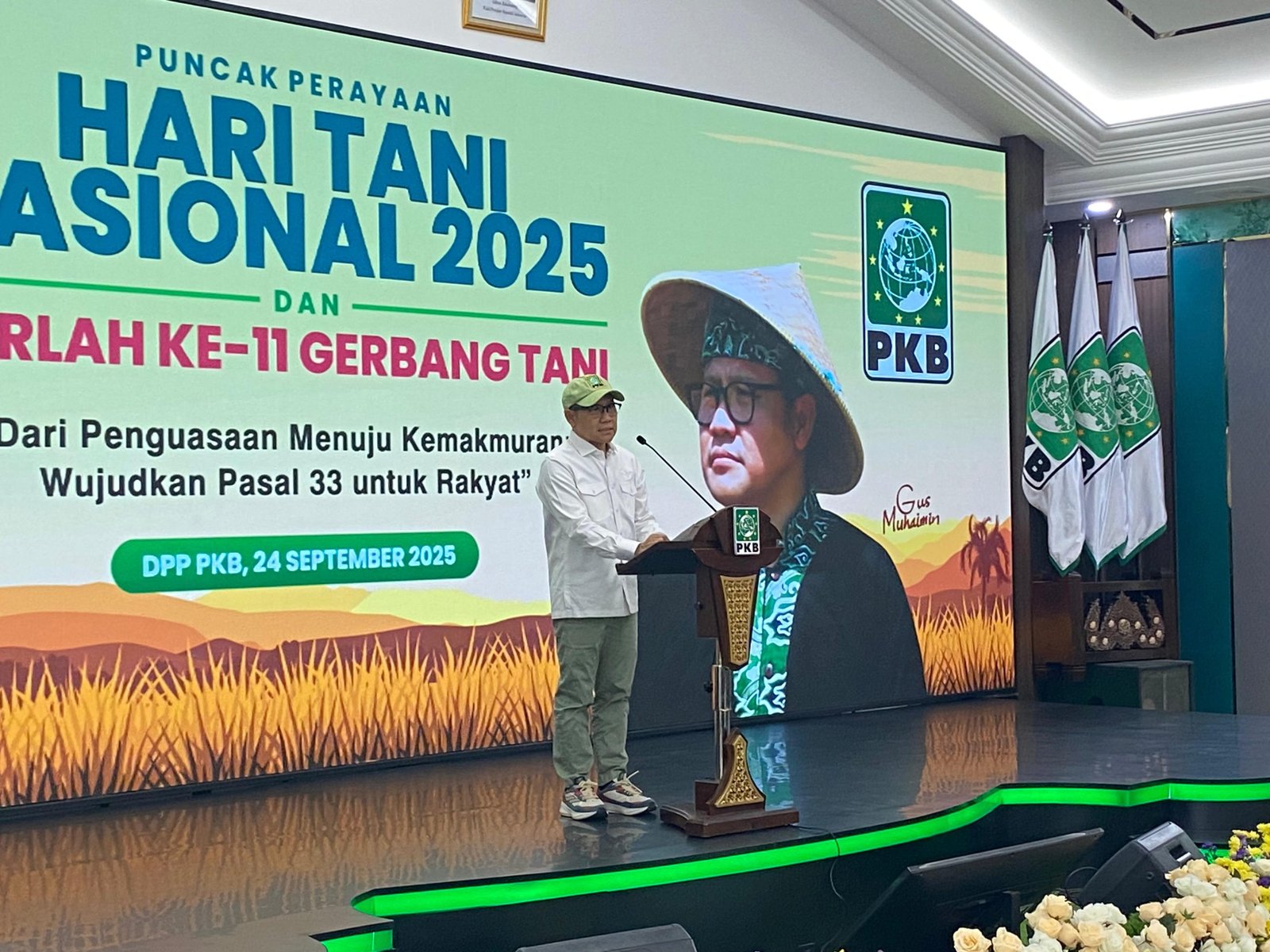 Ketua Umum PKB Muhaimin Iskandar atau Cak Imin di Hari Tani Nasional 2025/Foto Fifi Abdurahman
