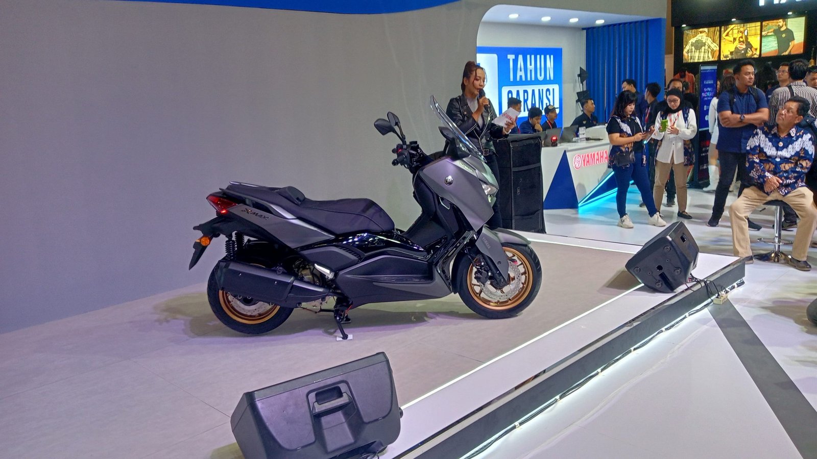 Yamaha XMAX TechMAX di IMOS 2025. Foto: GPriority/Rizqi Juned