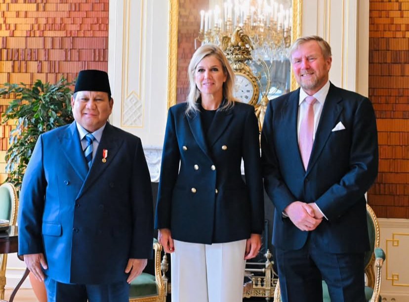 Presiden Prabowo Subianto saat bertemu Raja Willlem Alexander dan Ratu Maxima di Istana Belanda/Foto Instagram @sekretariat.kabinet
