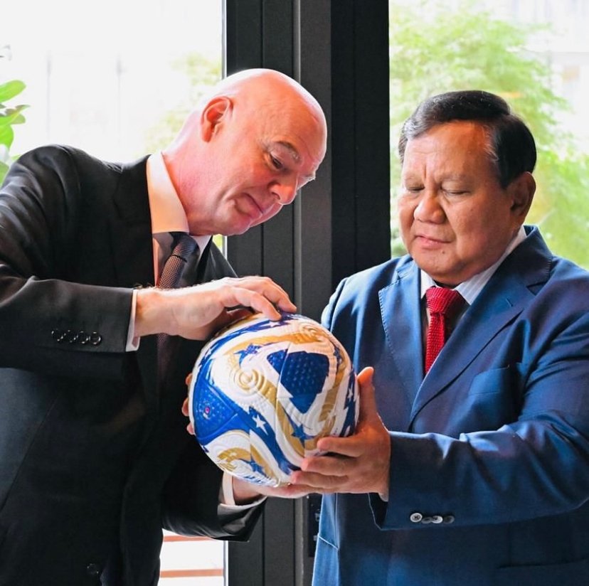 Presiden Prabowo Subianto saat bertemu Presiden FIFA Gianni Infantino di Amerika Serikat/Foto Instagram @sekretariat.kabinet