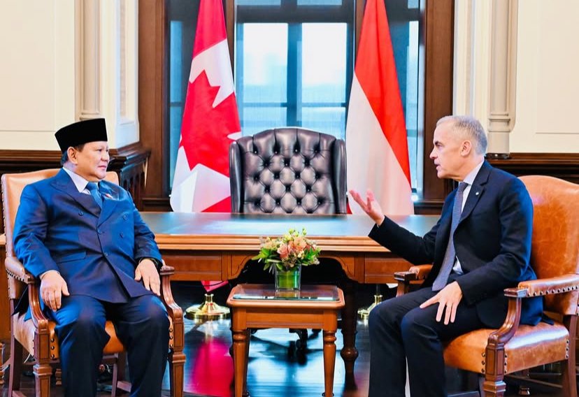 Presiden Prabowo Subianto saat bertemu Perdana Menteri Kanada Mark Carney/Foto Instagram @sekretariat.kabinet