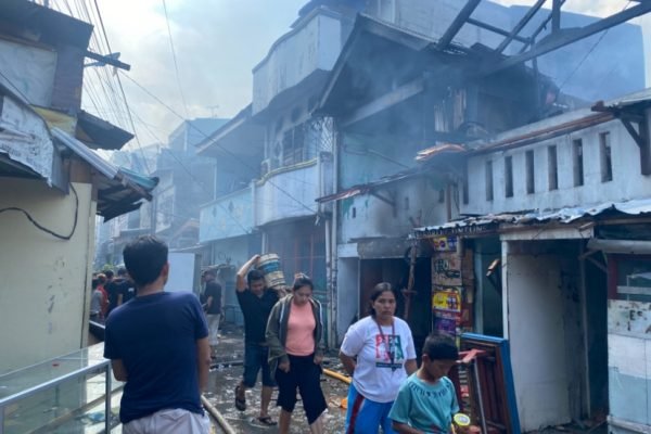 Situasi Gang Langgar 1, Tangki, Tamansari, Jakarta Barat, saat terjadi kebakaran pada Minggu (29/9)/Istimewa