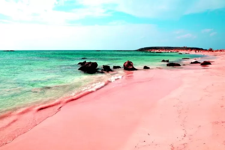 Pink Beach dinobatkan sebagai Pantai Terindah di Dunia 2025/Foto : Dok. Pinterest