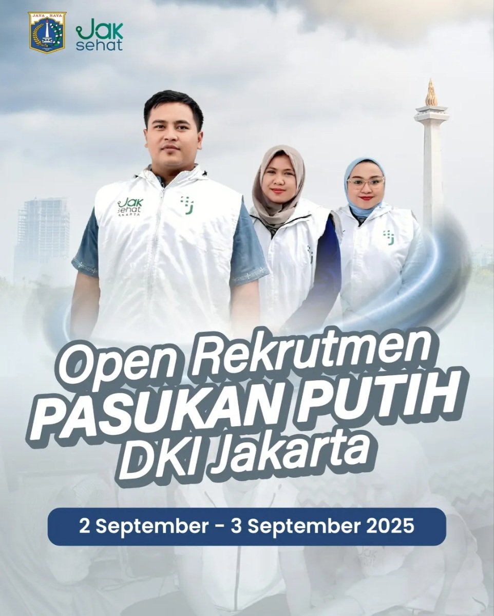 Rekrutmen Pasukan Putih di buka. Foto:(instagram/dinkesdki)