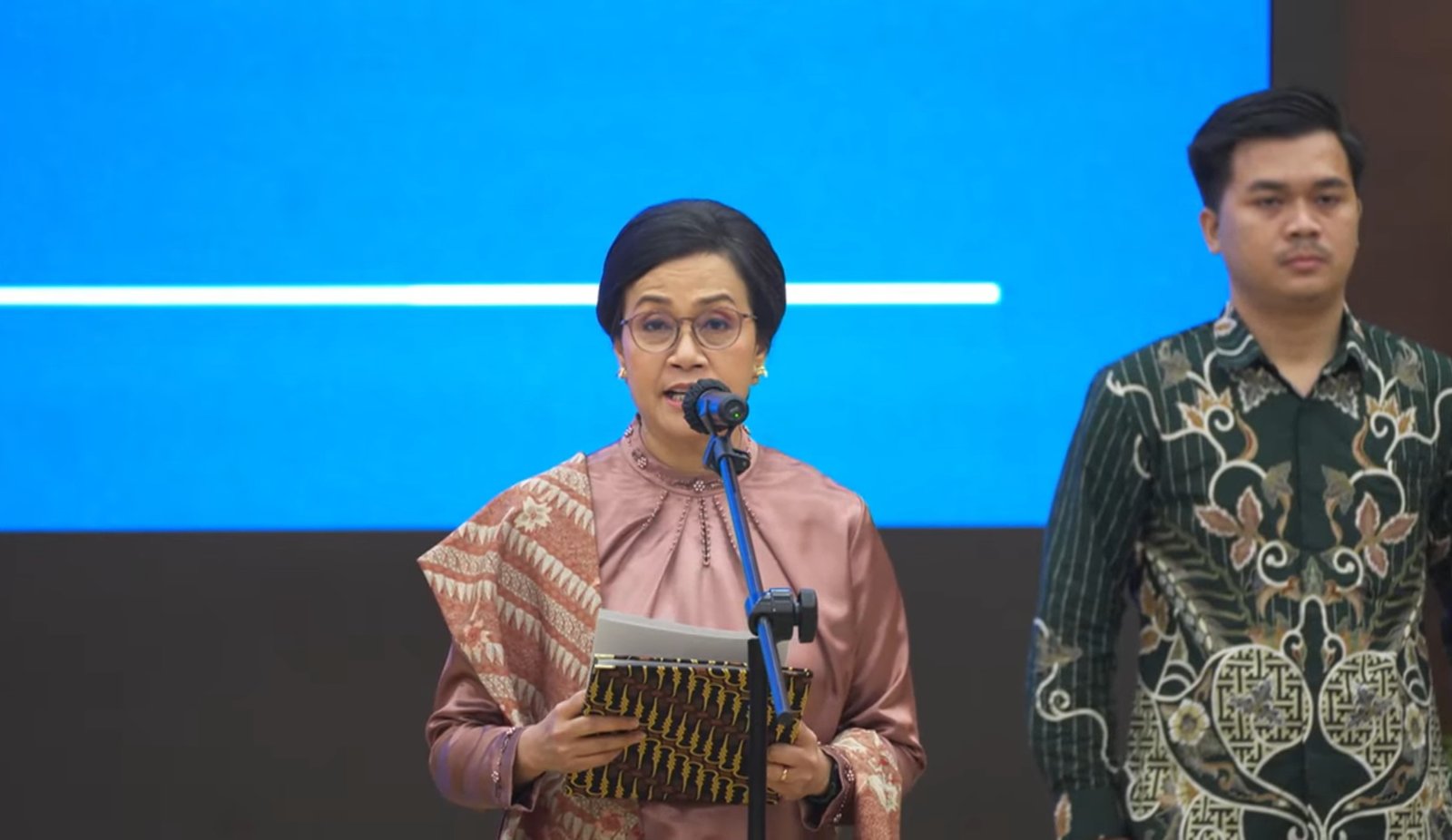 Sri Mulyani saat sampaikan pidato terakhir sebagai Menteri Keuangan/Foto Tangkapan Layar YouTube Kementerian Keuangan