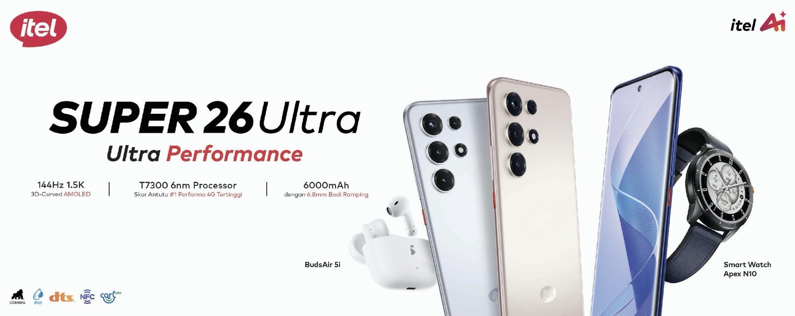 itel S26 Ultra resmi diluncurkan harga cuma hanya Rp 2 jutaan. Foto: dok.itel