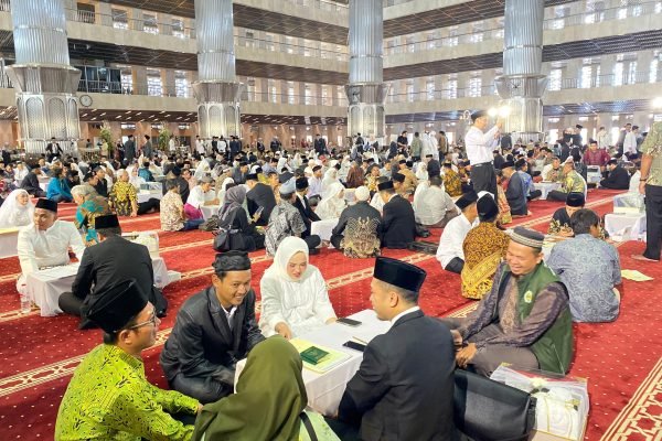 Kementerian Agama (Kemenag) Republik Indonesia mengadakan acara nikah massal tahun 2025 di Masjid Istiqlal/Foto : Dok Fifi Abdurahman