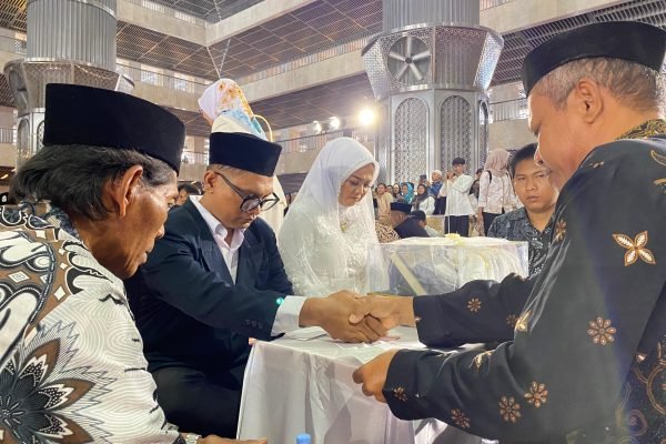 Momen ijab kabul pada acara nikah massal tahun 2025 di Masjid Istiqlal/Foto : Dok. GPriority