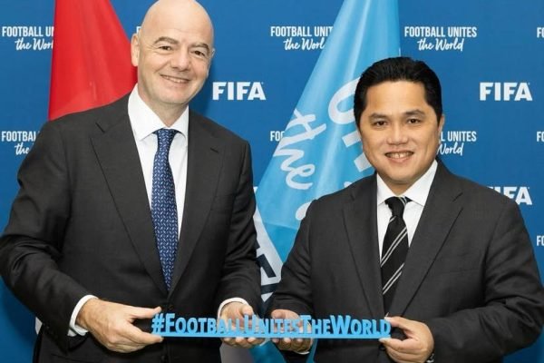 Presiden FIFA Gianni Infantino dan Ketum PSSI sekaligus Menpora Erick Thohir/Foto Instagram @gianni_infantino