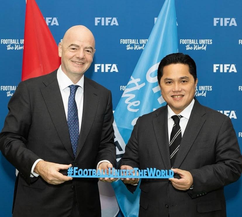 Presiden FIFA Gianni Infantino dan Ketum PSSI sekaligus Menpora Erick Thohir/Foto Instagram @gianni_infantino