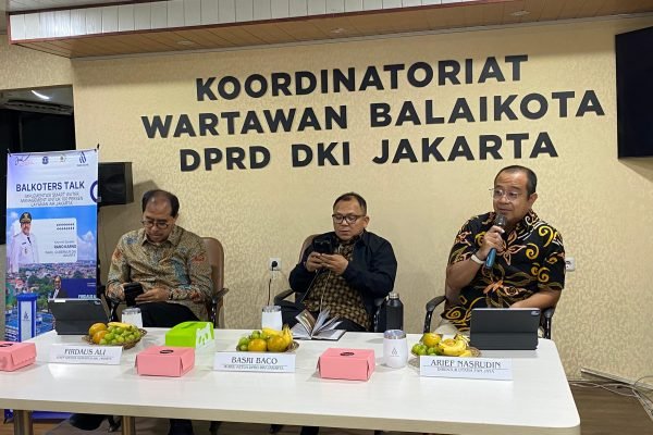 Narasumber forum Balkoters Talk bertajuk Implementasi Smart Water Management untuk 100 Persen Layanan Air Jakarta/Foto Fifi Abdurahman