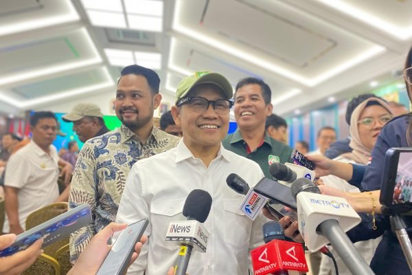 Menteri Koordinator Bidang Pemberdayaan Masyarakat (Menko PM) yang juga Ketua Umum Partai Kebangkitan Bangsa (PKB), Abdul Muhaimin Iskandar alias Cak Imin soal reforma agraria/Fifi Abdurahman