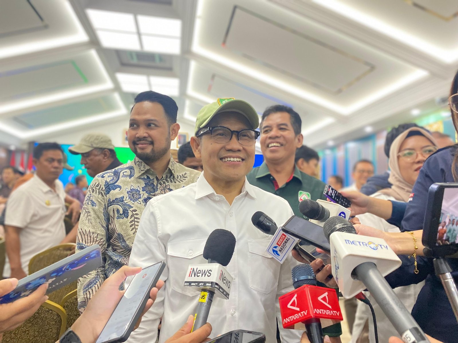 Menteri Koordinator Bidang Pemberdayaan Masyarakat (Menko PM) yang juga Ketua Umum Partai Kebangkitan Bangsa (PKB), Abdul Muhaimin Iskandar alias Cak Imin soal reforma agraria/Fifi Abdurahman