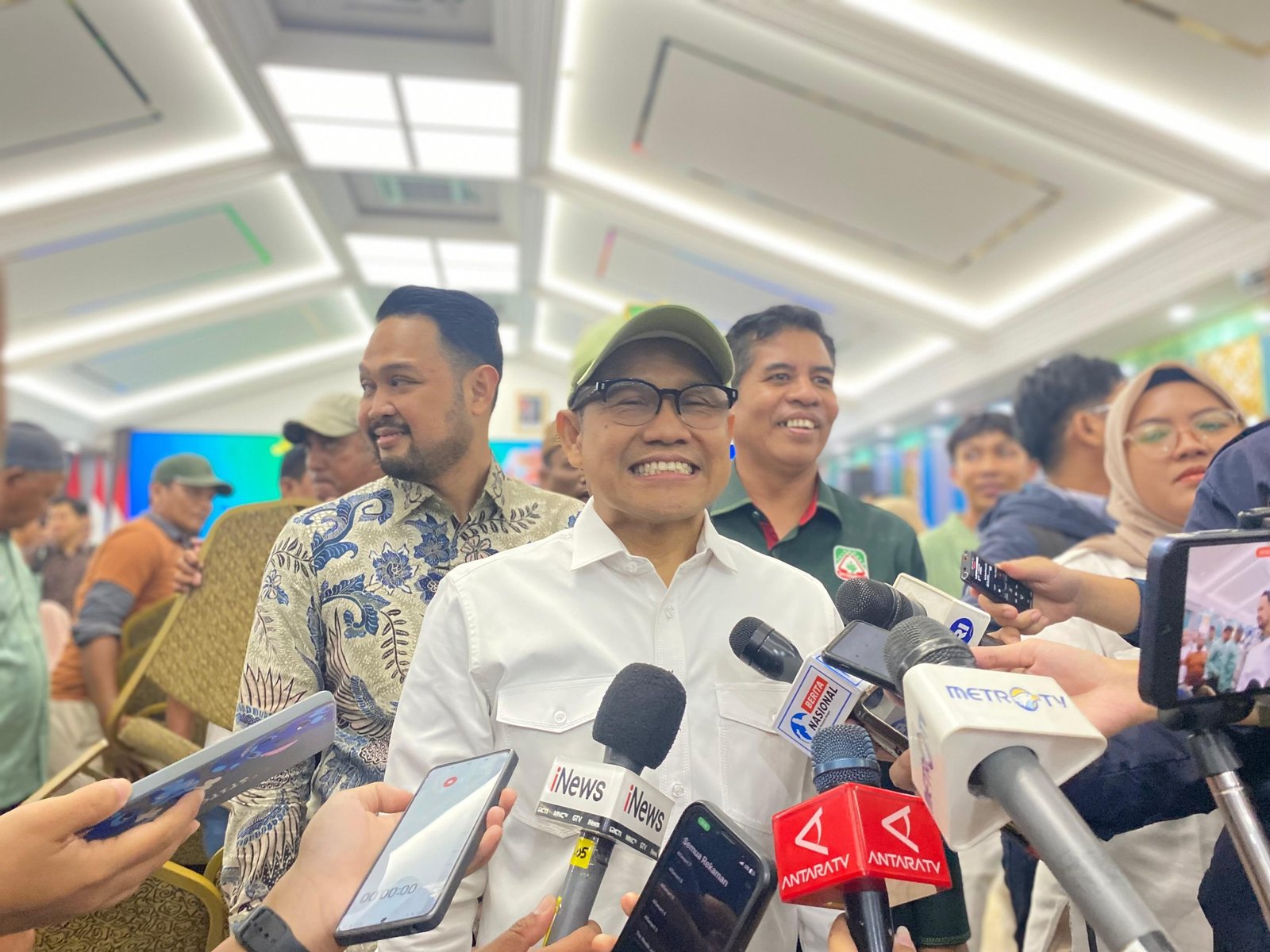 Menteri Koordinator Bidang Pemberdayaan Masyarakat (Menko PM) yang juga Ketua Umum Partai Kebangkitan Bangsa (PKB), Abdul Muhaimin Iskandar alias Cak Imin/Fifi Abdurahman
