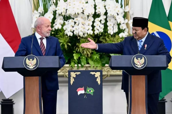 Presiden Prabowo Subianto bersama Presiden Brasil, Luiz Inacio Lula da Silva, di Istana Merdeka, Kamis (23/10)/Foto : Dok. Setpres RI