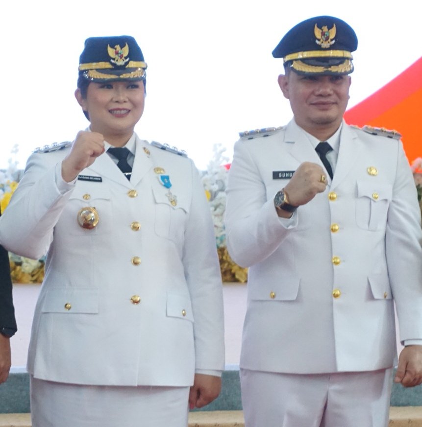 Bupati dan Wakil Bupati, Angela Idang Belawan-Suhuk. Foto: GPriority/Dimas A Putra