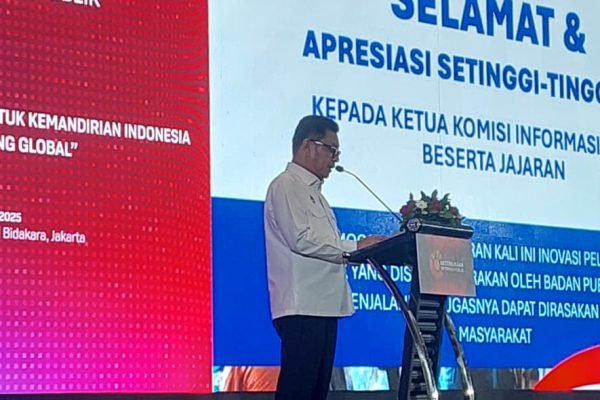 Gubernur Lemhannas RI, Ace Hasan Syadzily, dalam opening ceremony pameran keterbukaan informasi publik 2025, Selasa (14/10) di Hotel Bidakara, Jakarta Selatan/Foto : GPriority (Nindya Farhah Azzahrah)