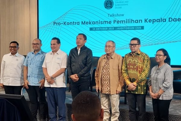Para narasumber dalam talkshow CSIS pada Rabu (15/10) di Jakarta/Foto : GPriority (Nindya Farhah Azzahrah)