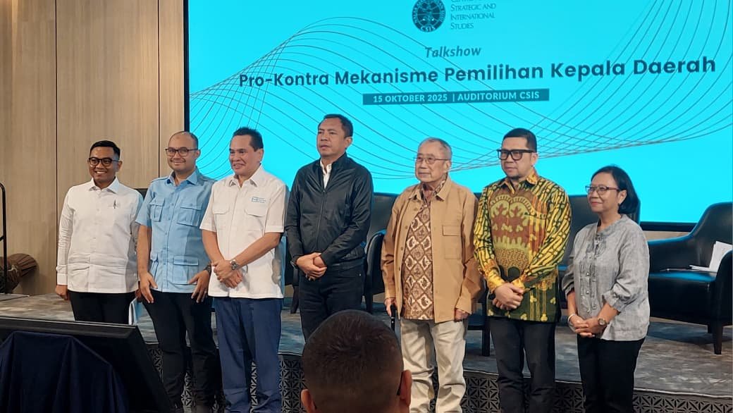 Para narasumber dalam talkshow CSIS pada Rabu (15/10) di Jakarta/Foto : GPriority (Nindya Farhah Azzahrah)