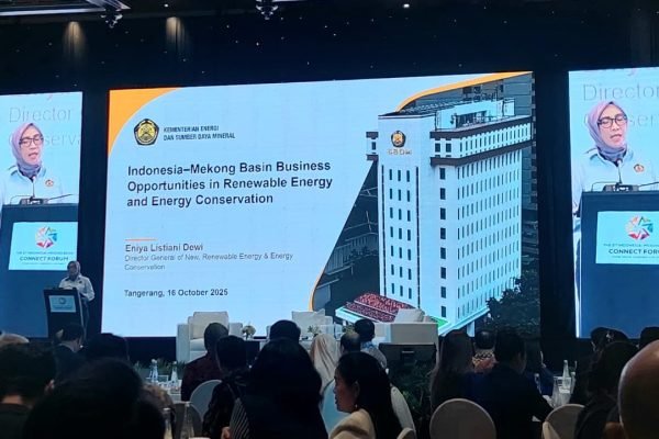 Direktur Jenderal EBTKE Kementerian ESDM, Eniya Listiani Dewi, pada agenda "2nd Indonesia-Mekong Basin Connect Forum: Energy Security Cooperation in the Region" yang berlangsung di Tangerang Selatan, Kamis (16/10)/Foto : GPriority (Nindya Farhah Azzahrah)